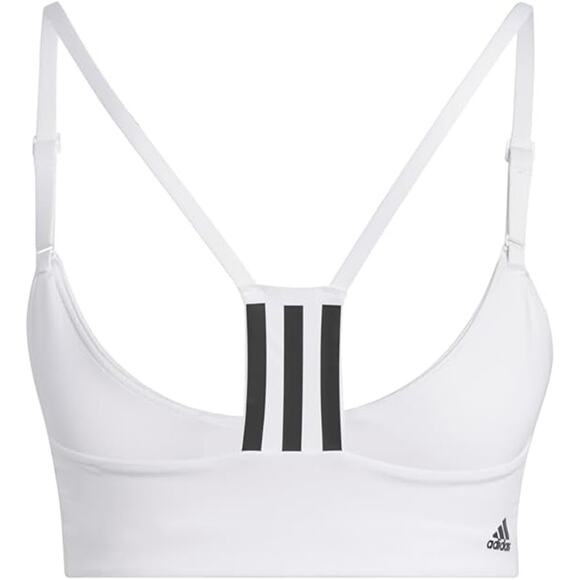 NWT adidas Women's Training Light Support Better Level Bra, Core White-Size L - Picture 4 of 4